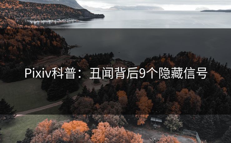 Pixiv科普：丑闻背后9个隐藏信号